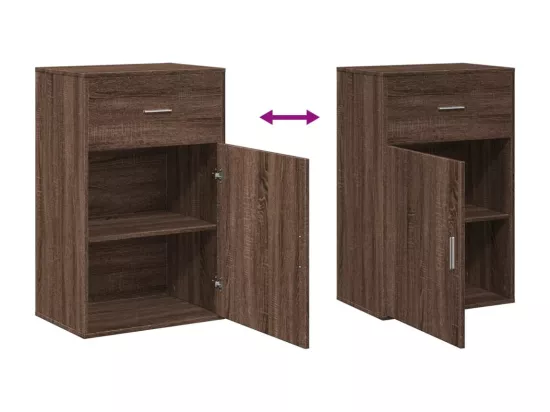 Armoire de rangement chêne marron 56,5x39x90 cm bois ingénierie