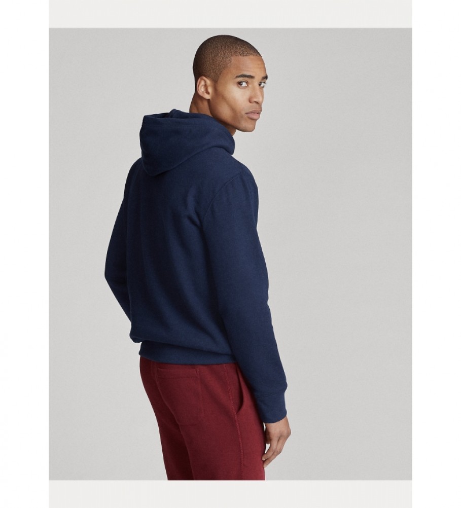 Moletom Ralph Lauren RL azul marinho com capuz