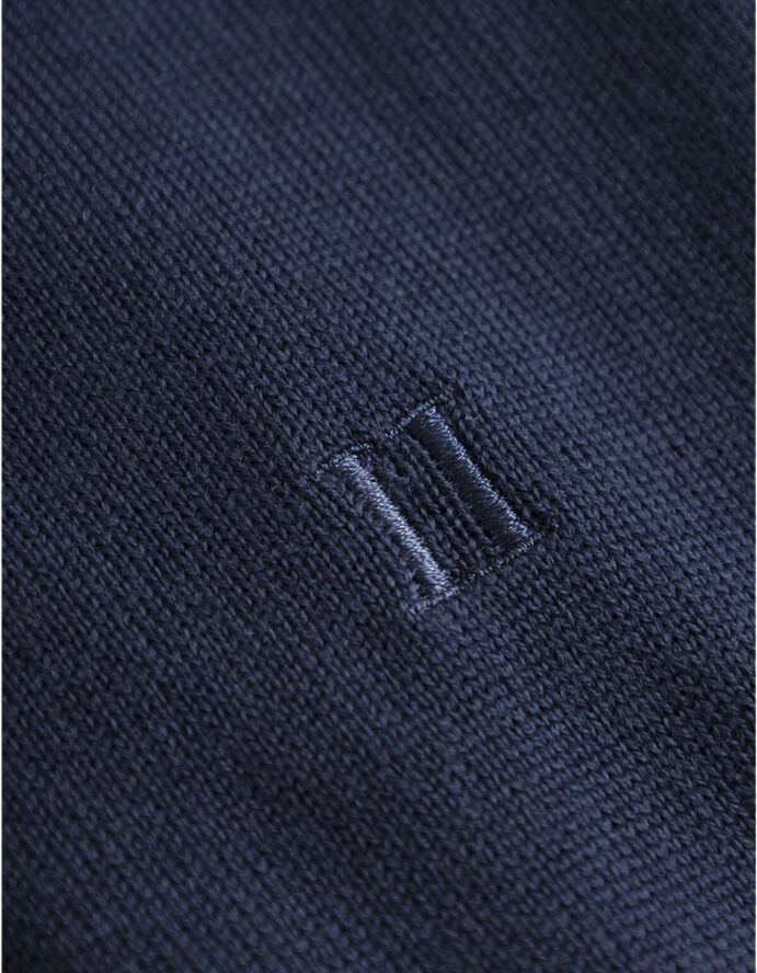 Les Deux Greyson Half-Zip Merino Knit Navy