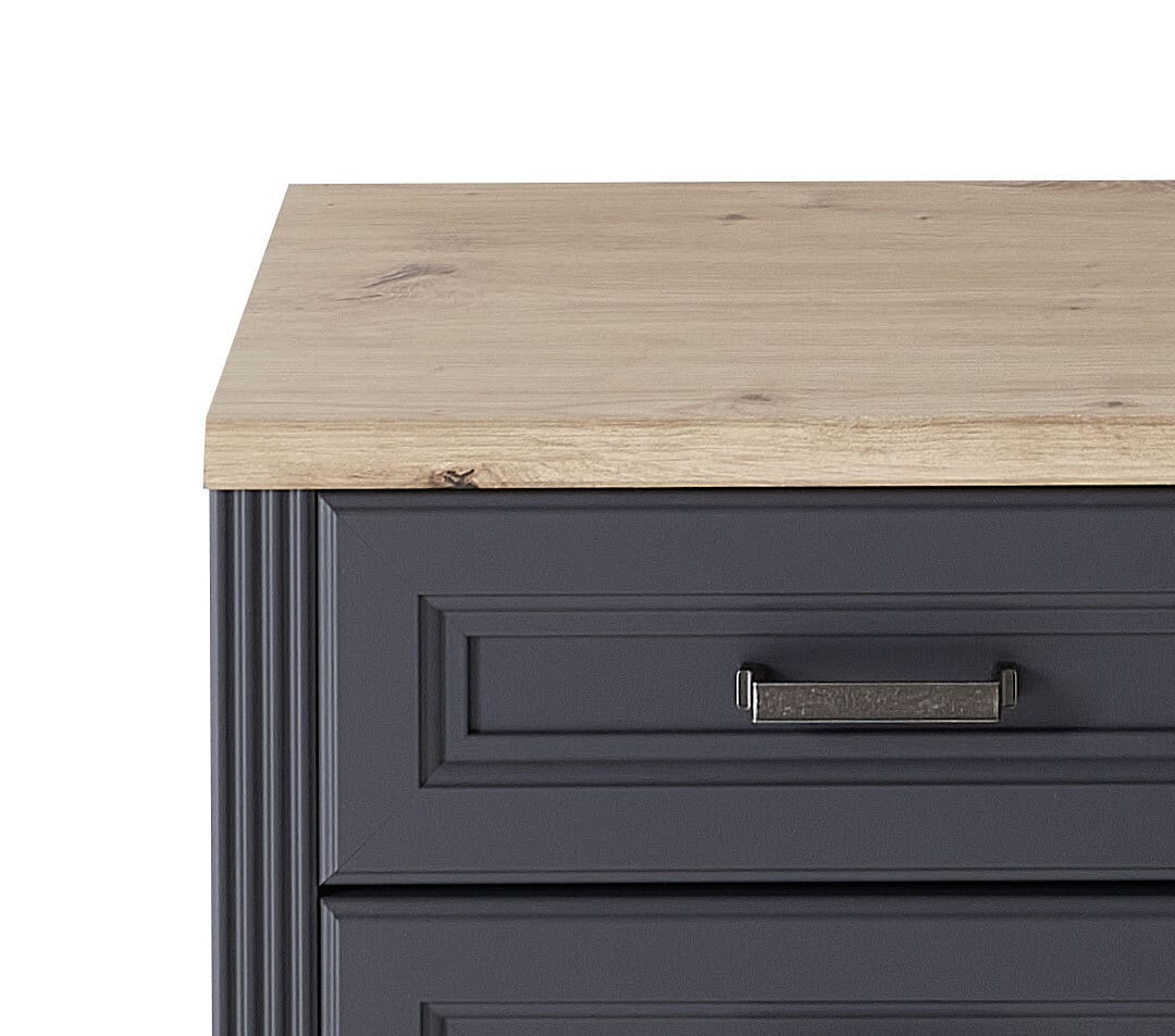 CASAVANTI Rollcontainer JASMIN mit 3 Schubkästen Graphit/ Artisan Eiche