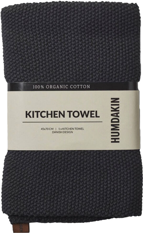 Humdakin Knitted kitchen towel Coal Coal
