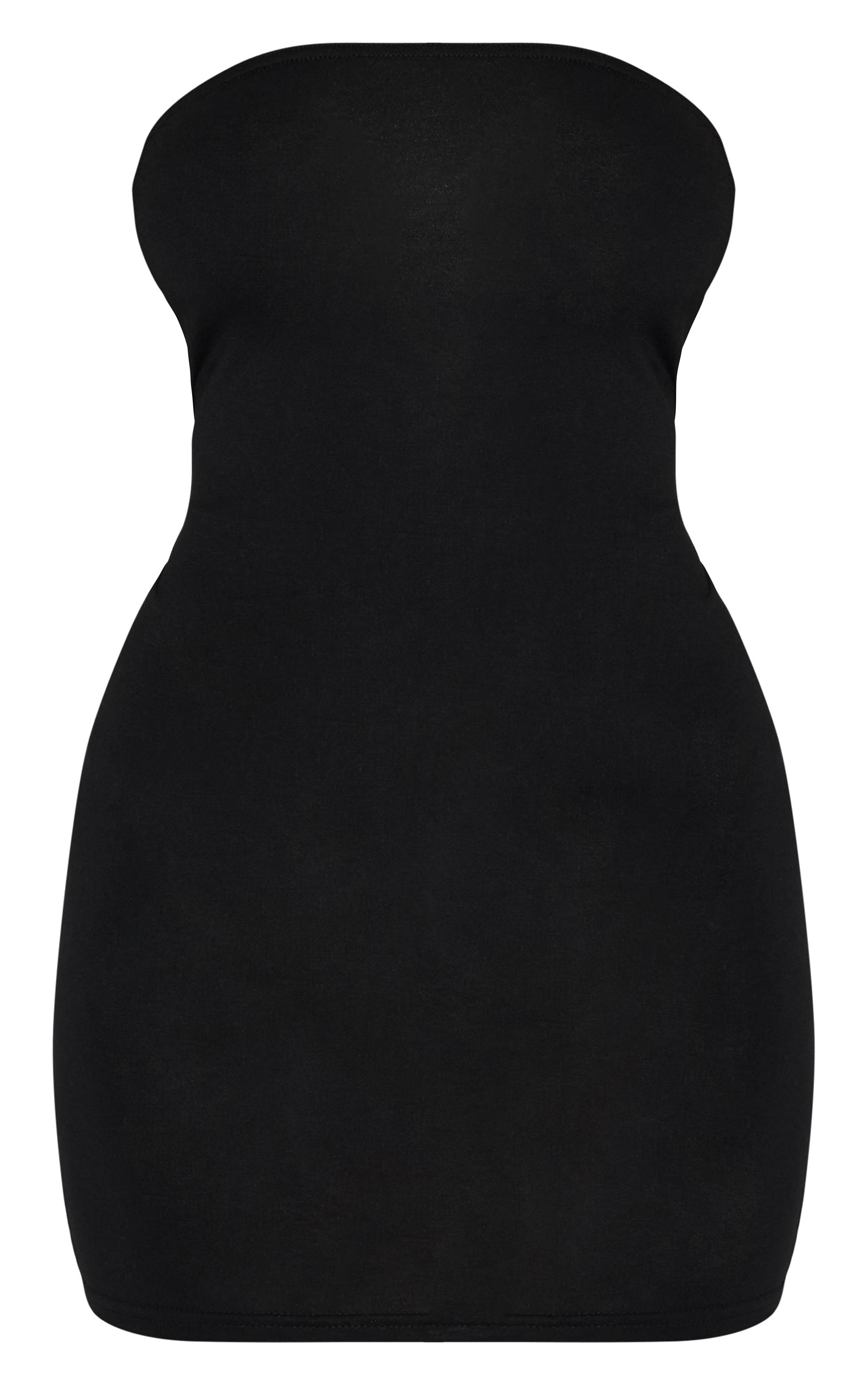 Noir Robe Moulante Bustier En Jersey