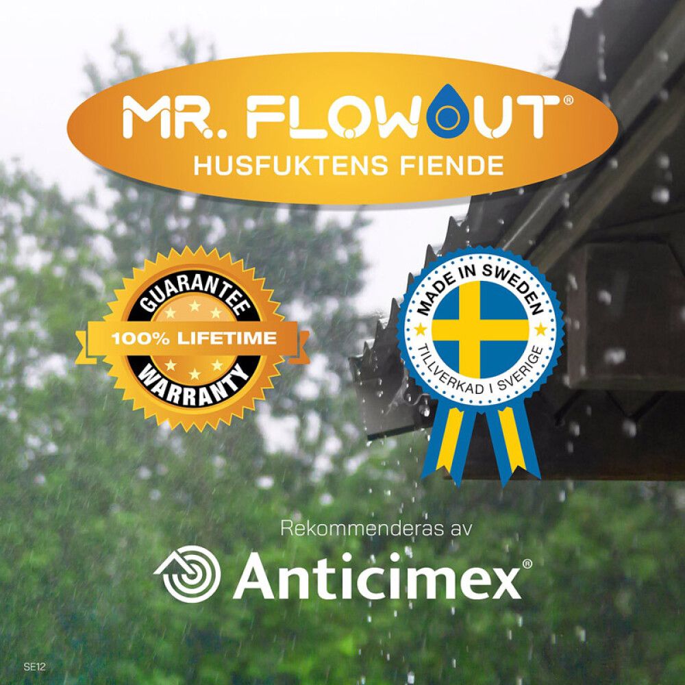 DRENERINGSRENNE MR FLOWOUT 4 STK SVART