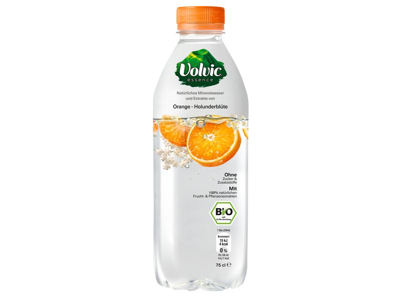 Volvic Volvic Essence Orange Holunderbüte 6 x 0.75 l Natürliches Mineralwasser mit Orangen-Holunderblütenextrakt