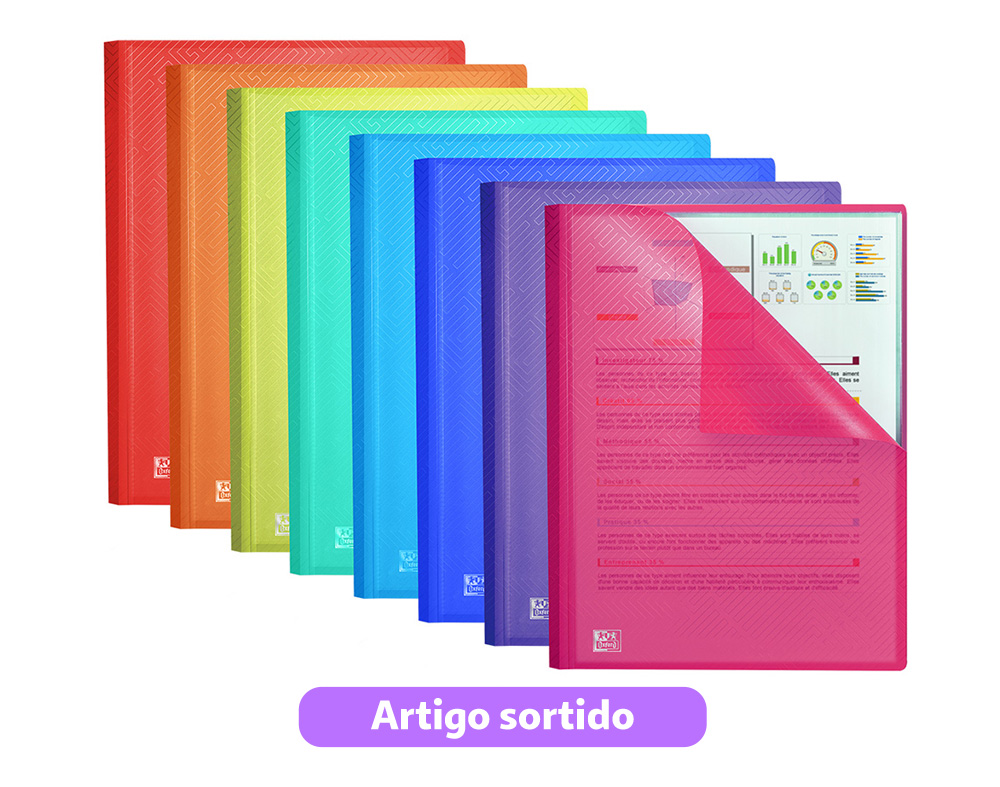 PORTFOLIO A4 URBAN OXFORD 20 BOLSAS CORES SORTIDAS