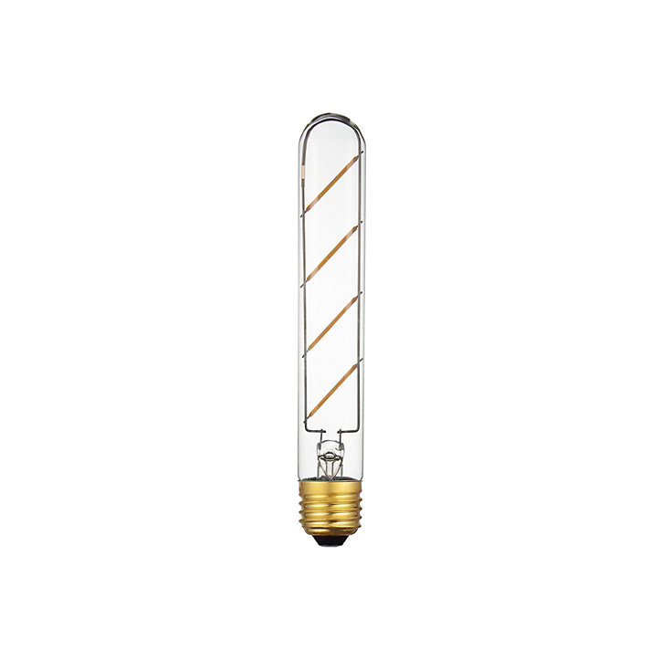 Ampoule LED à filament spirale T30S E27 470lm 4W blanc chaud ⌀3cm transparent