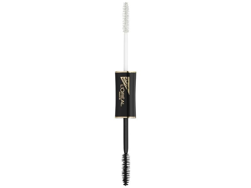 L'Oréal Paris Mascara Double Extension 01 Carbon Schwarz Wimperntusche für einen aufregenden, sichtbar gestärkten Augenaufschlag