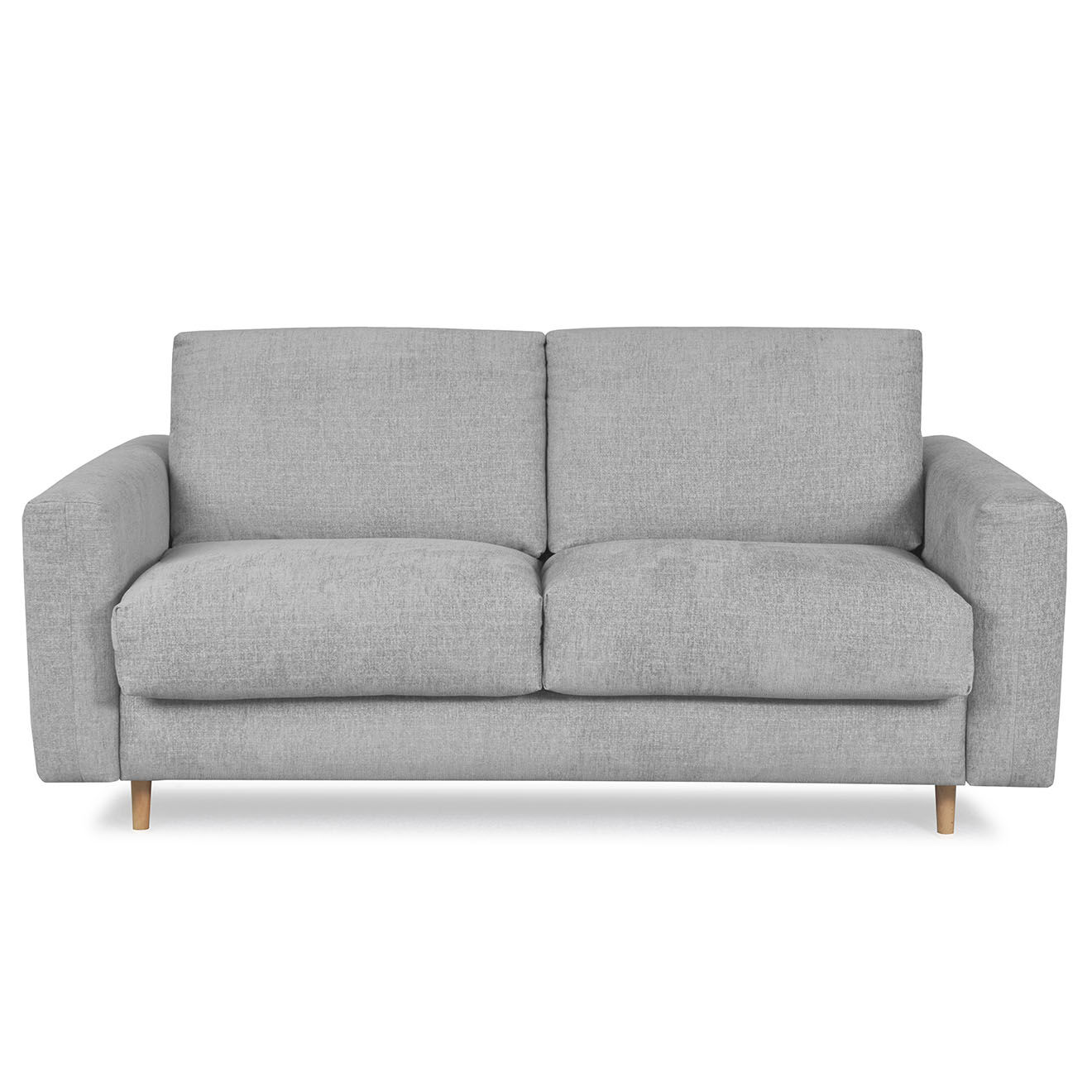 Bobochic Canapé droit cocoone convertible express  gris clair - 200x105x98 cm