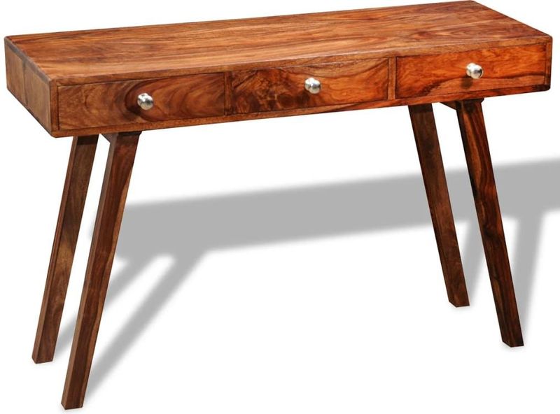 vidaXL Wandtafel - Hout - 76 cm - 3 Lades - Acaciahout