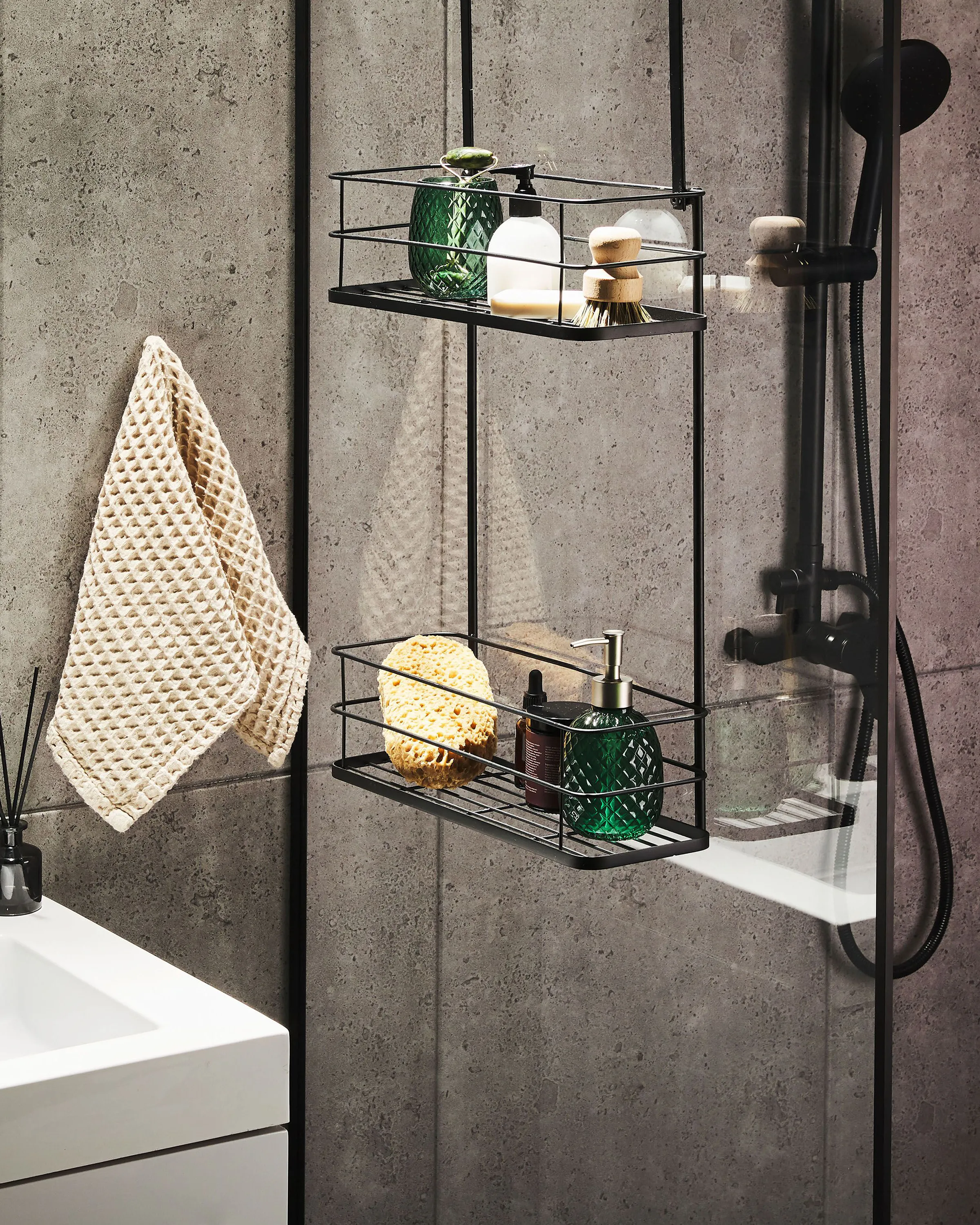 Badkamer hangplank zwart TAYASU