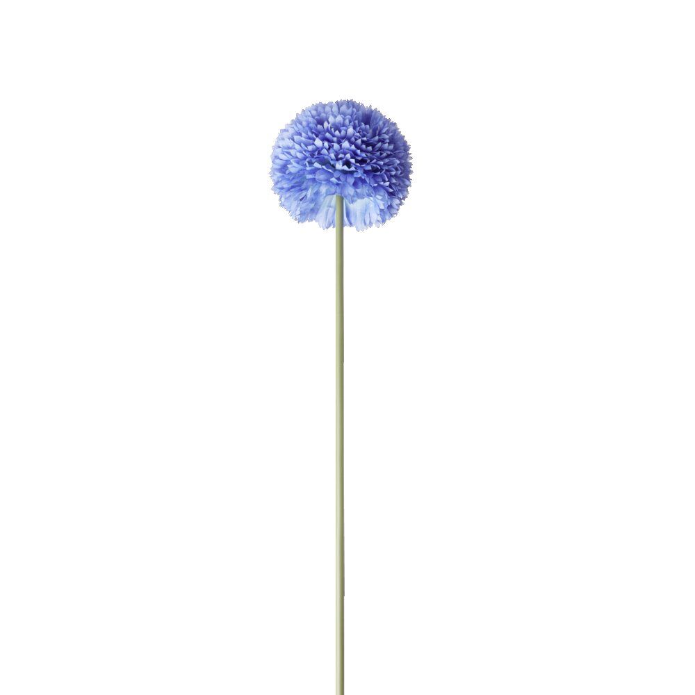 Fleur artificielle 1 tige allium bleu H72cm