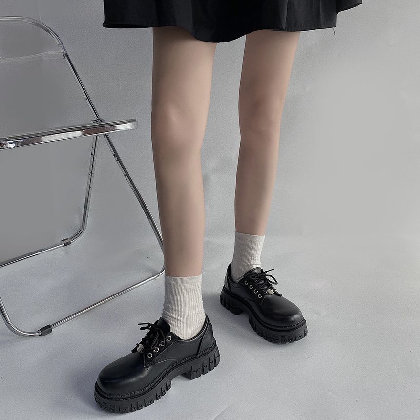 SouthBay Shoes - Oxfords met vetersluiting en platform