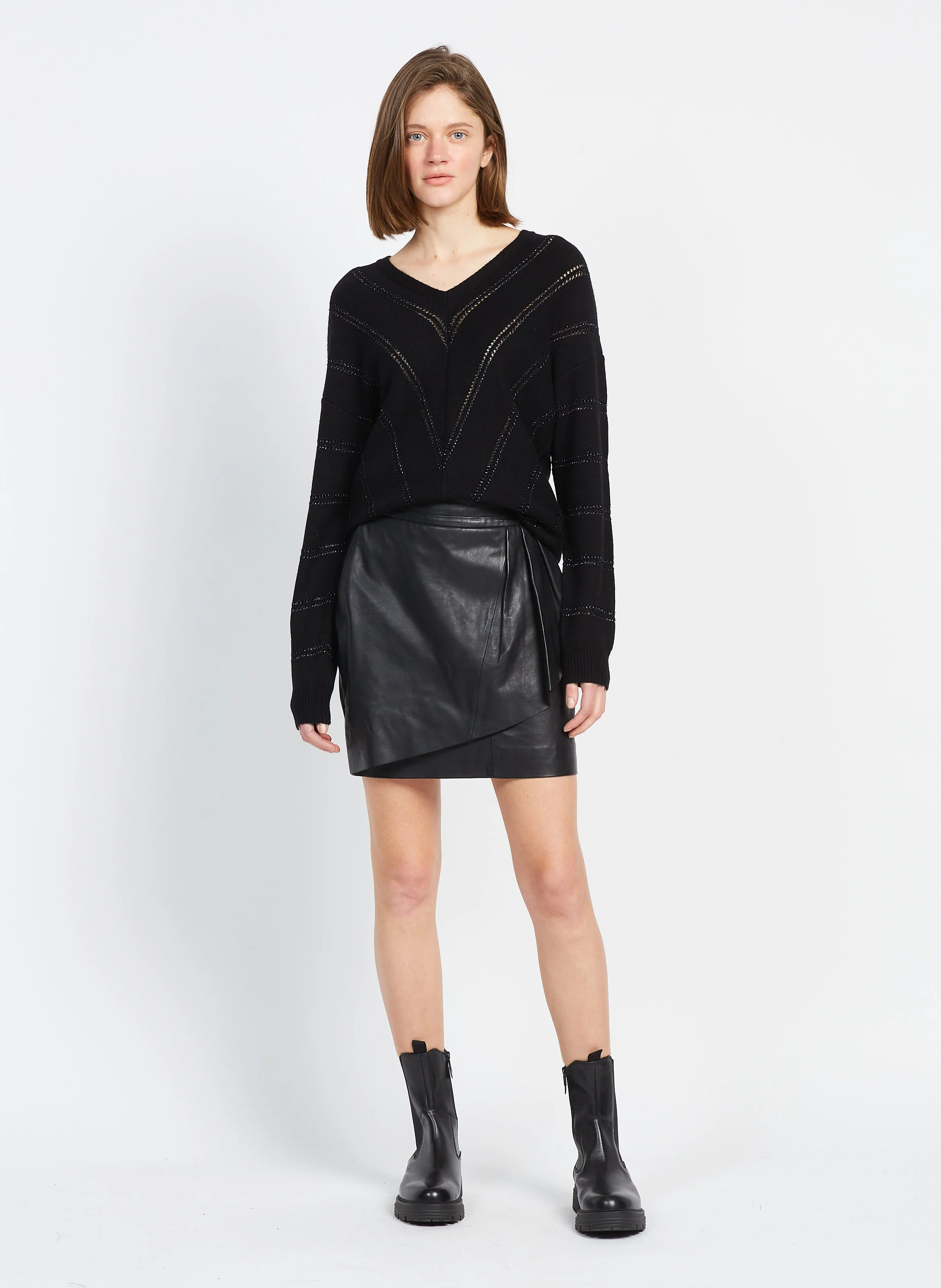 ANTONELLE - Bottines Chelsea en cuir| Noir