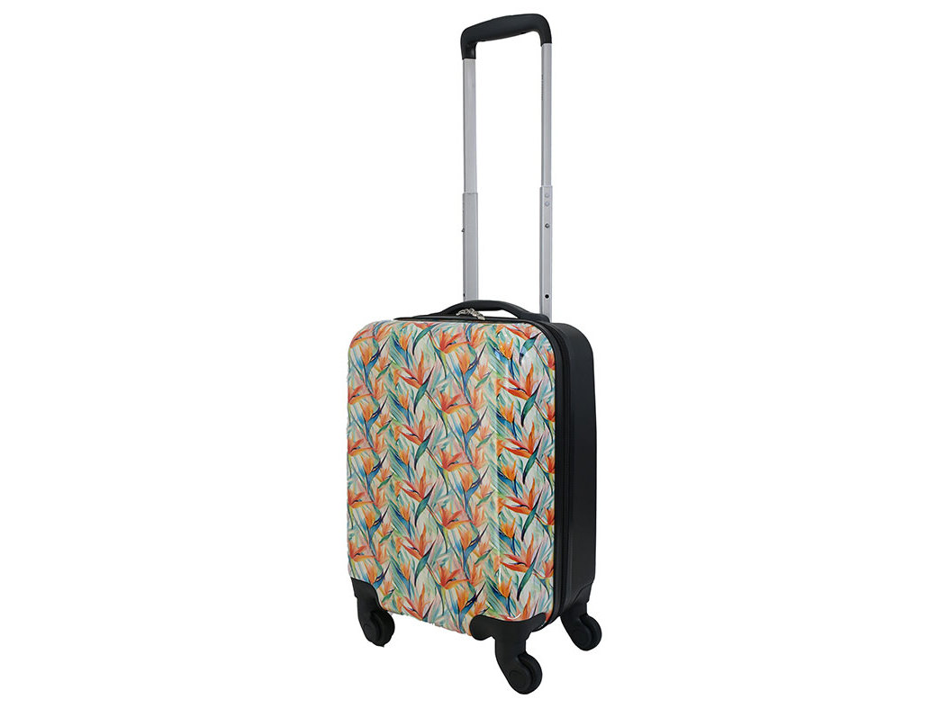 MALA DE CABINE RIGIDA AIRPORT ESTAMPADO 4 RODAS 50X32X21CM