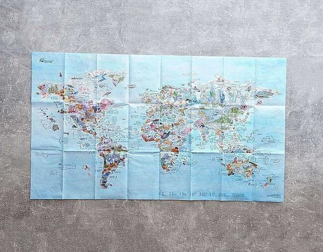 AWESOME MAPS - POSTER DIVE MAP FOLDABLE