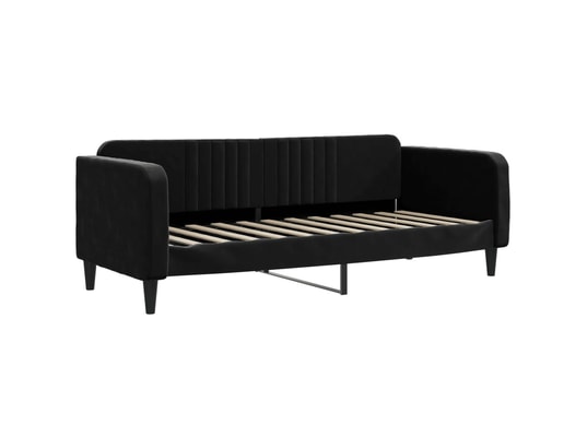 VIDAXL - Lit de jour avec lit gigogne noir 80x200 cm velours
