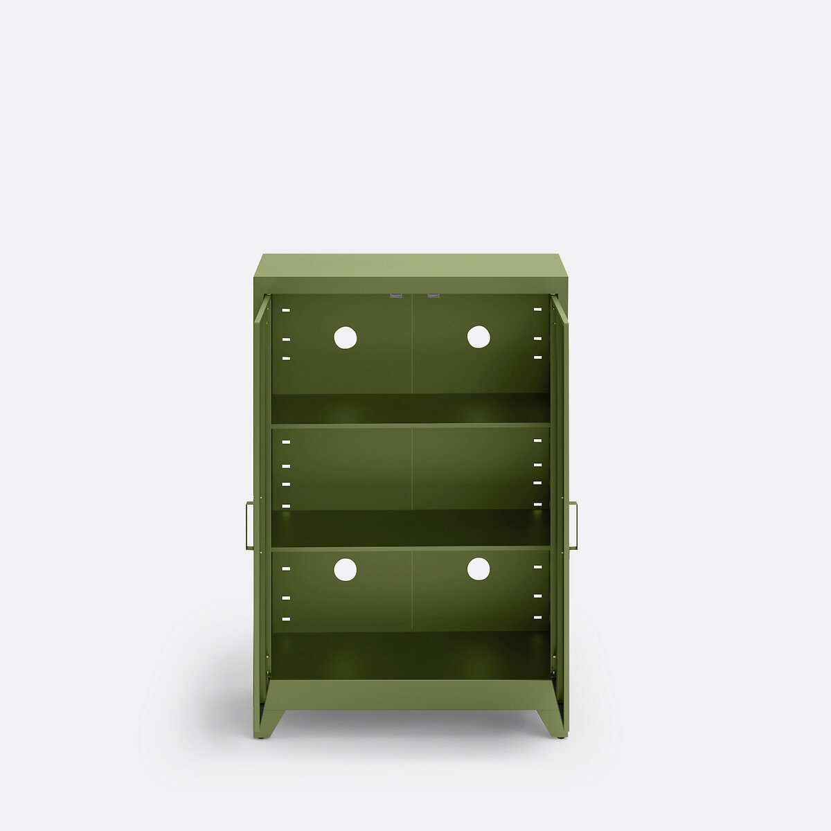LA REDOUTE INTERIEURS<br>Armário baixo de metal, 2 portas, Hiba