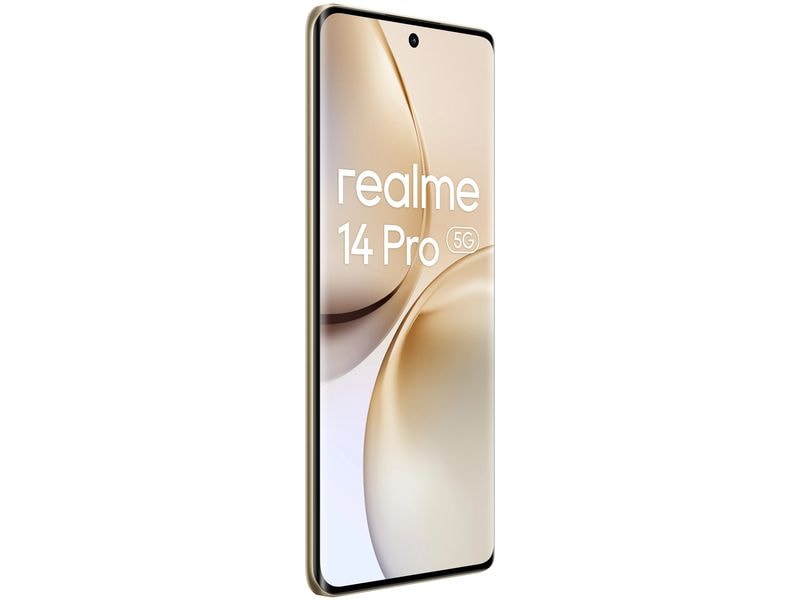 Realme 14 Pro 5G 256 GB Pearl White Android-Smartphone mit leistungsstarker Akkukapazität von 6000 mAh