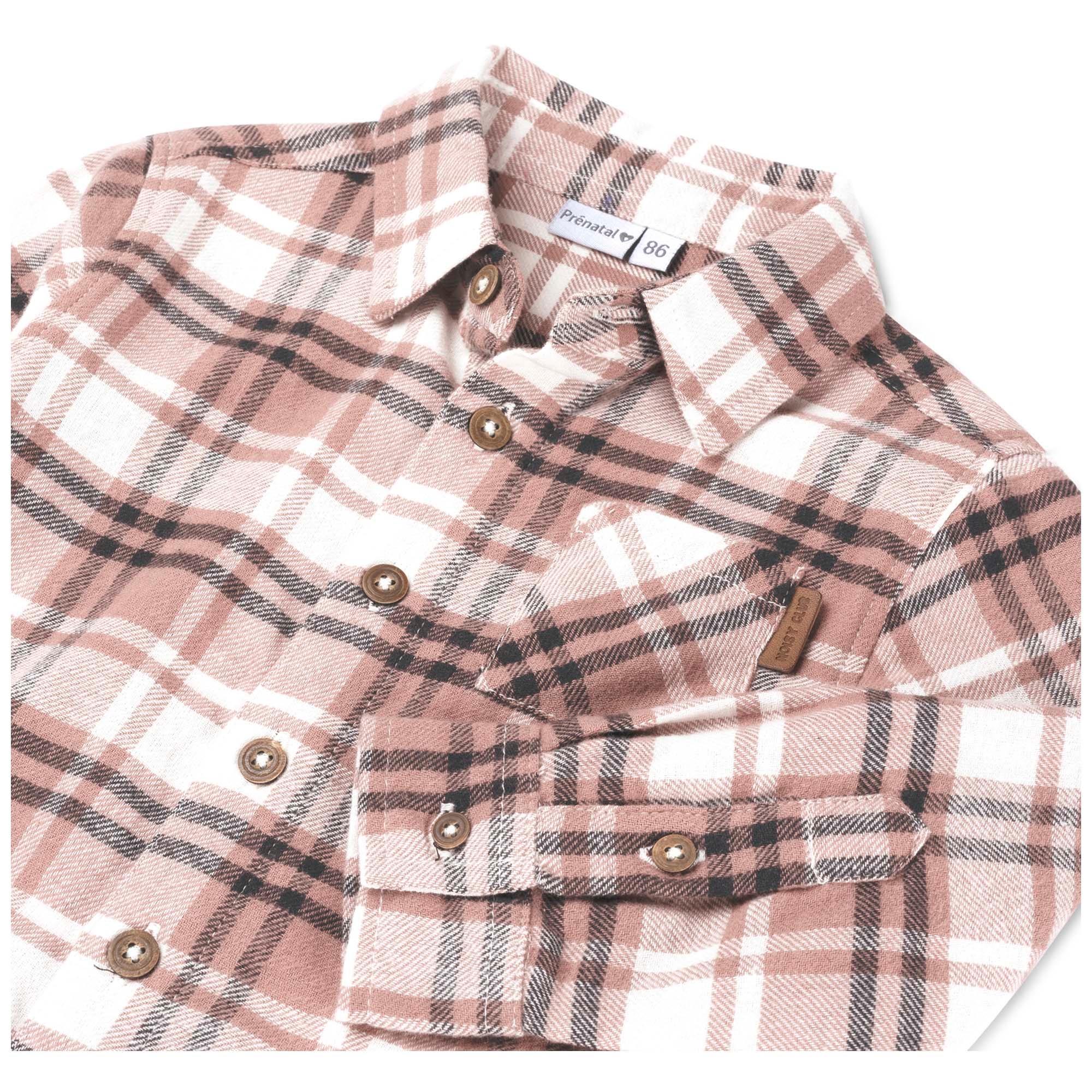 Prénatal baby blouse lange mouwen ruit multi