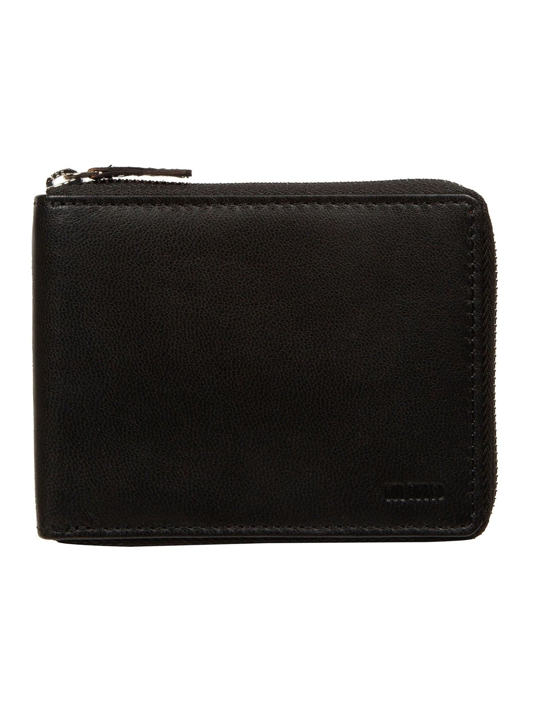 Zwart - Cultured London 'James' Leather Wallet