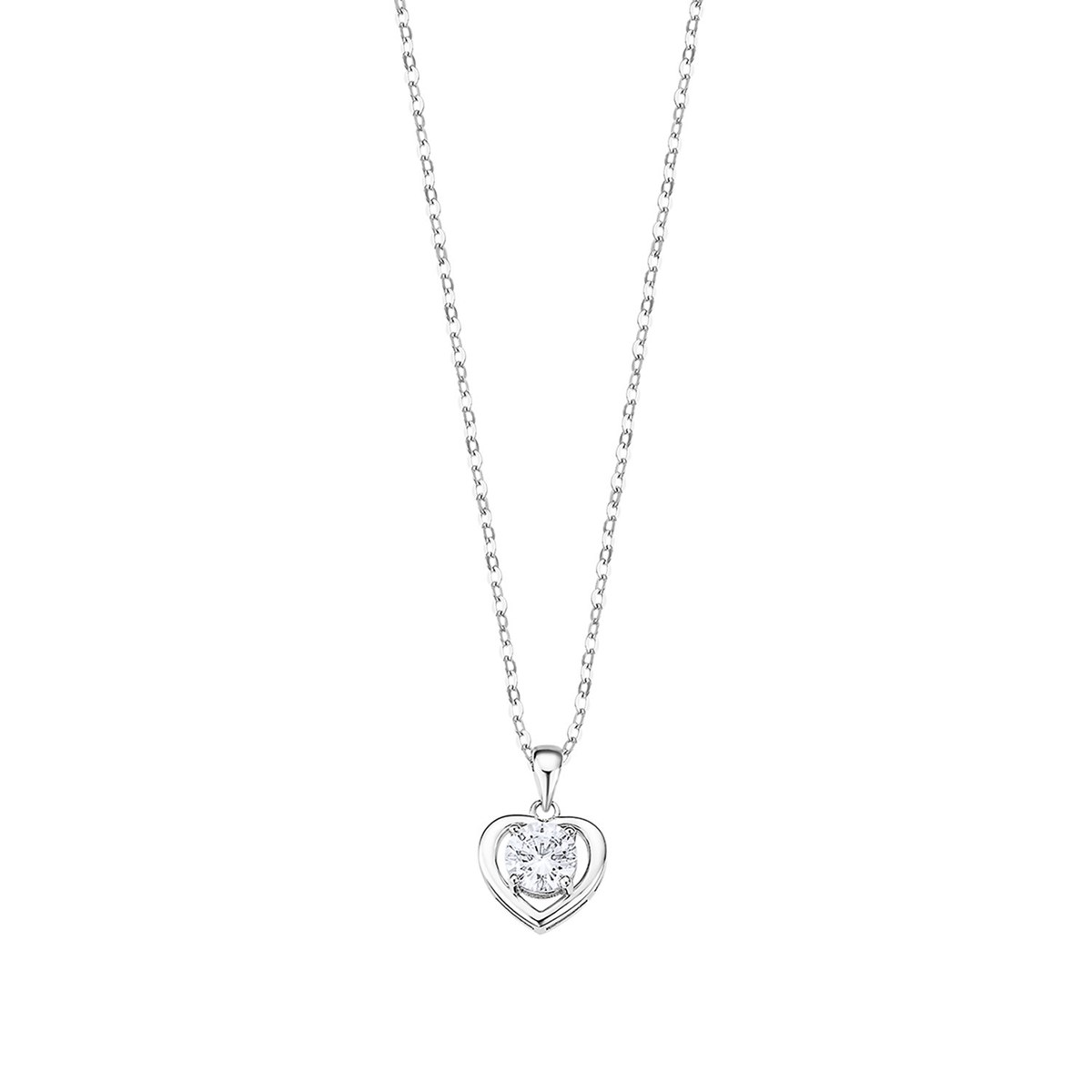 Collier Lotus Silver Coeur