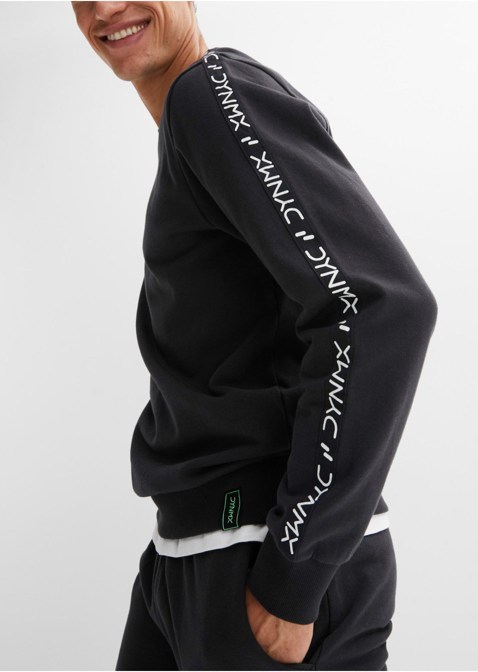 Sweat-shirt avec détails sportifs en coton