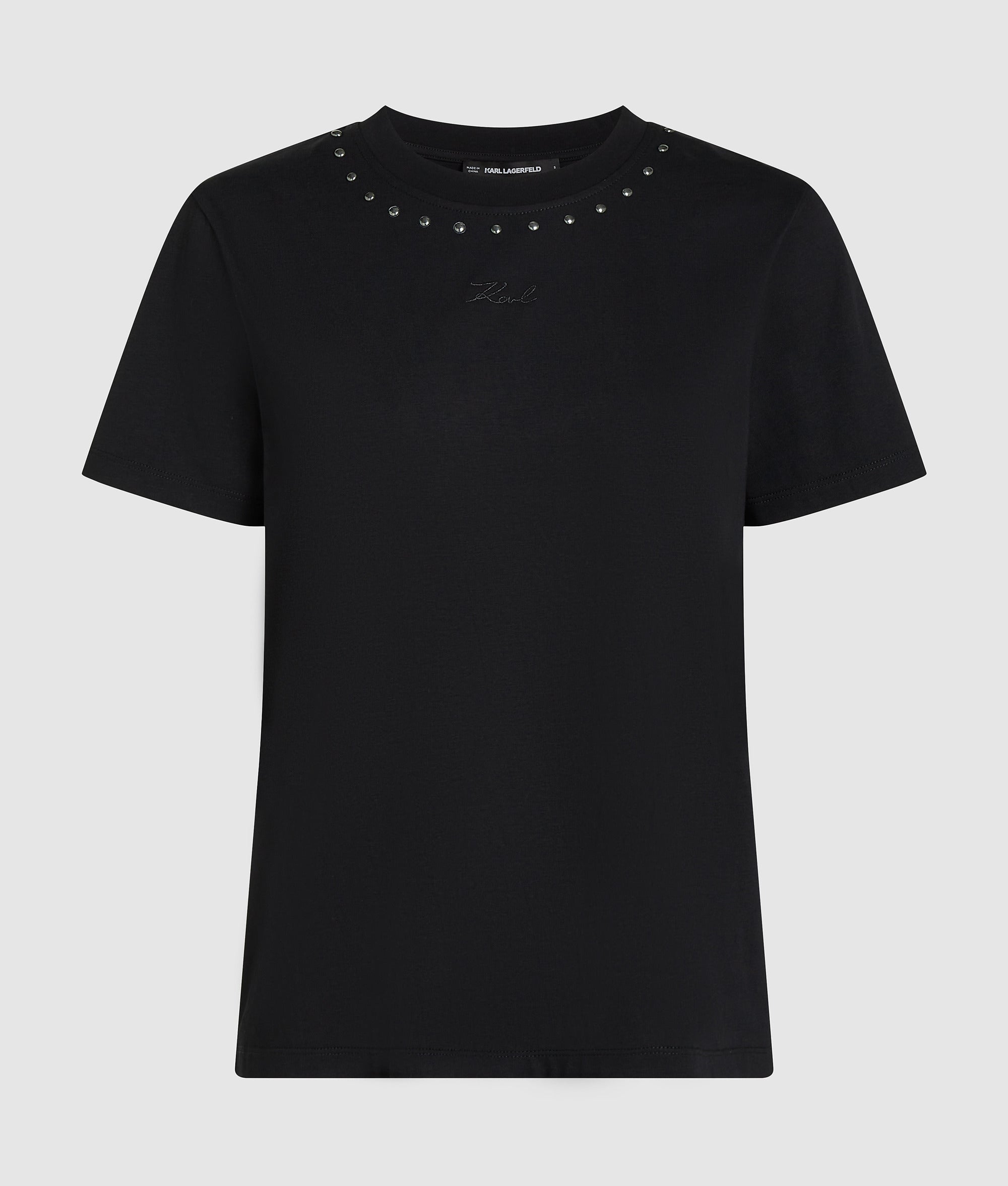 Signature T-shirt met studs
