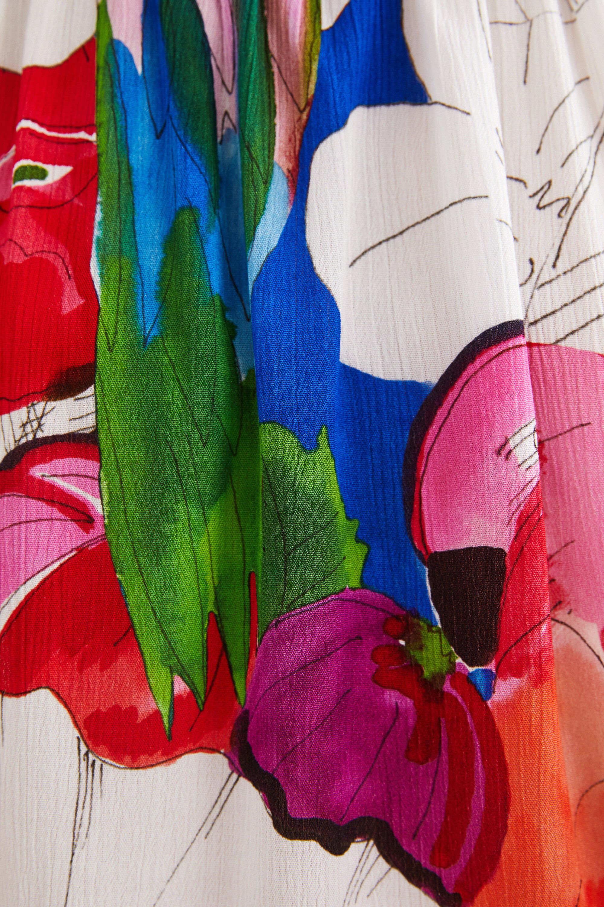 Blouse tropicale dos nu