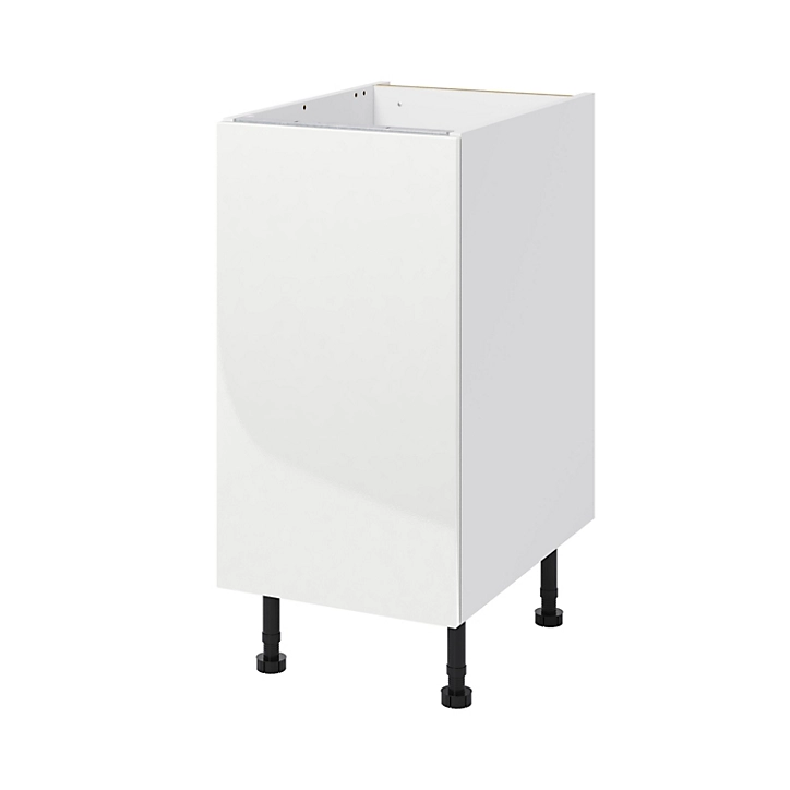 Meuble bas de cuisine avec 1 porte GoodHome Stevia blanc brillant L. 40 x H. 72 cm