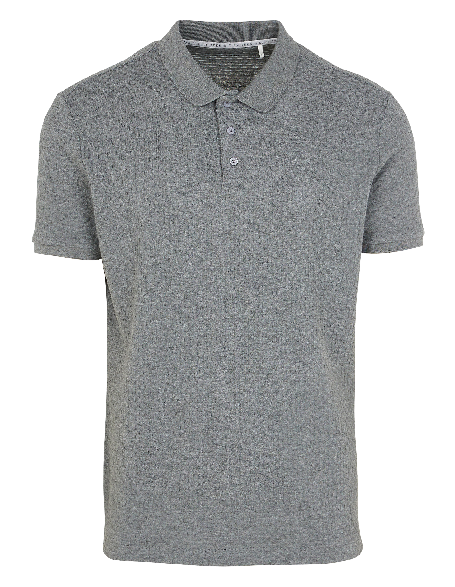 Polo droit en coton mélangé | Gris