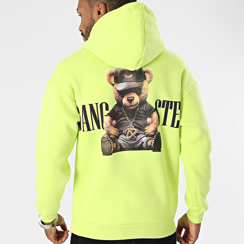 Sweat Capuche Jaune Vif