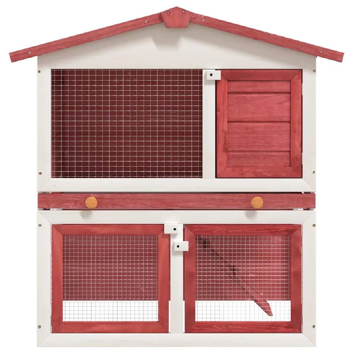 vidaXL Clapier d'extérieur 3 portes