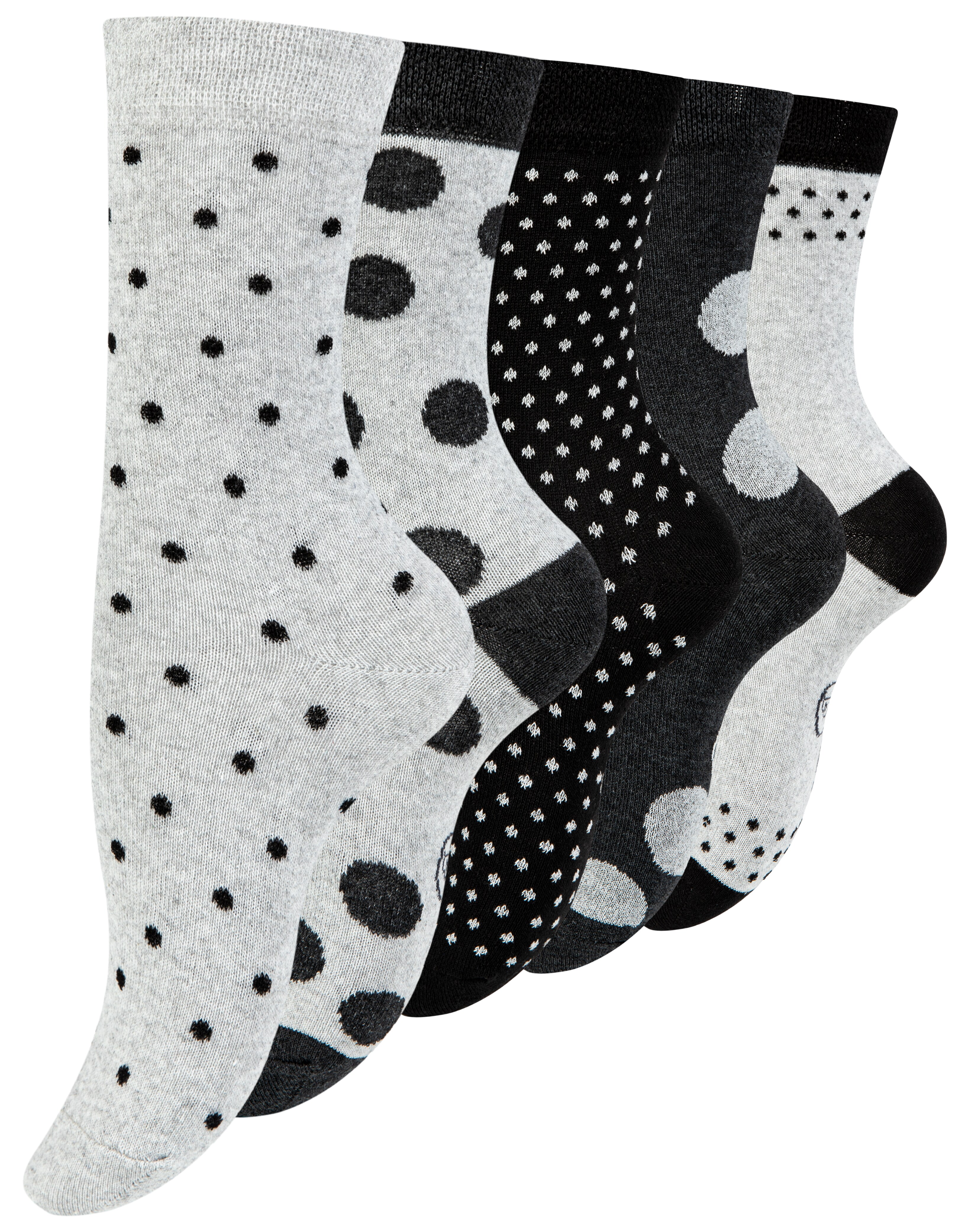 Paolo Renzo® Damen Baumwoll Socken gestreift 10 Paar - Größe 35/38