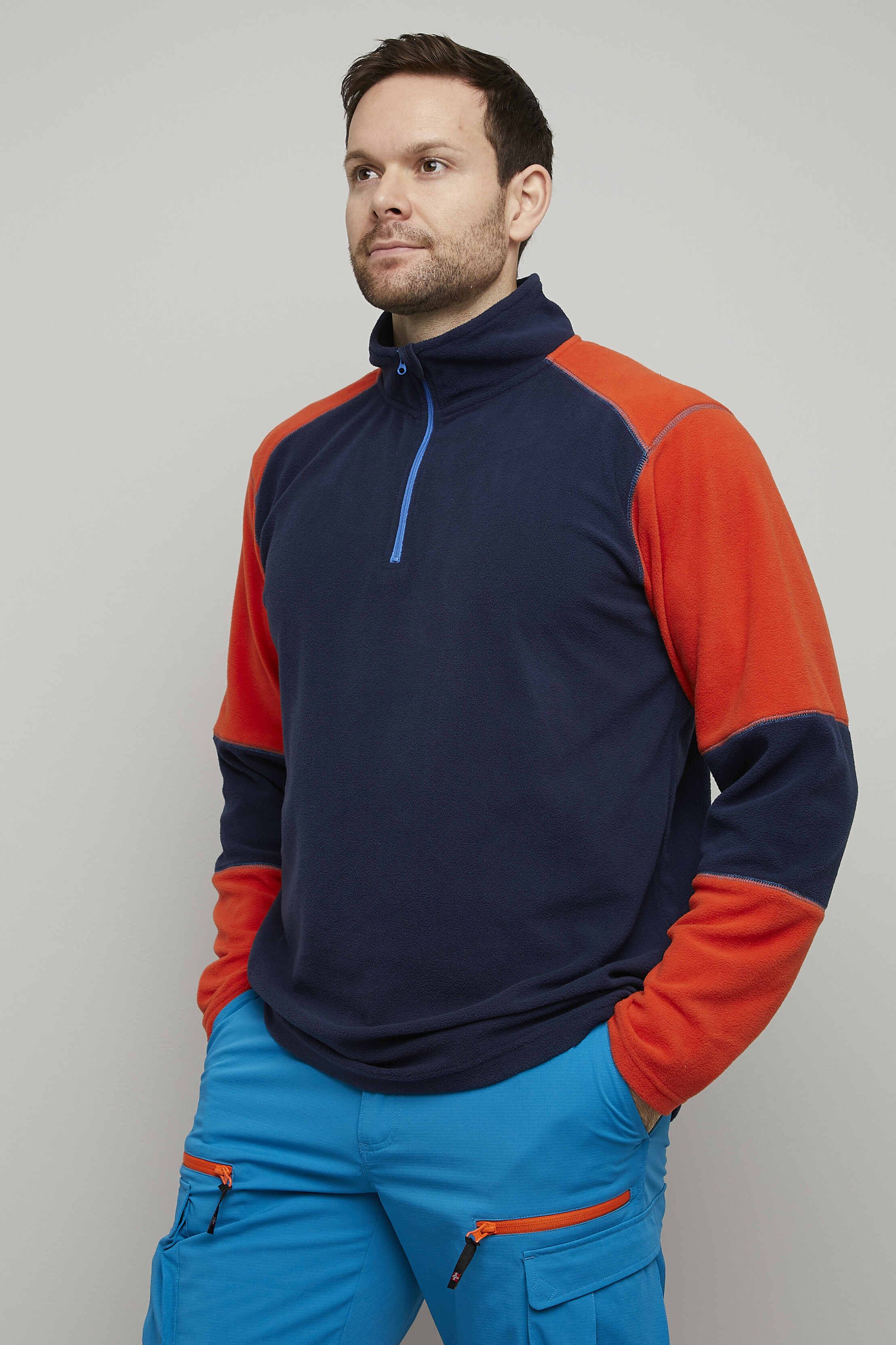 Microfleecegenser med 1/2 zip Vollasetra