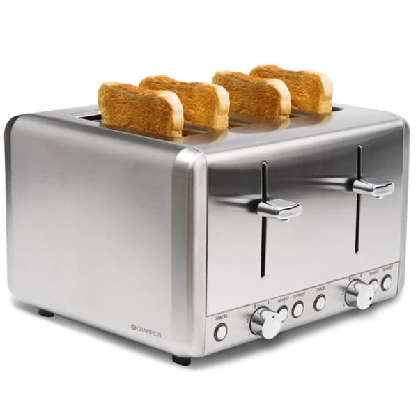 Champion Brødrister 4 plater 1000W BR420 Rustfritt stål