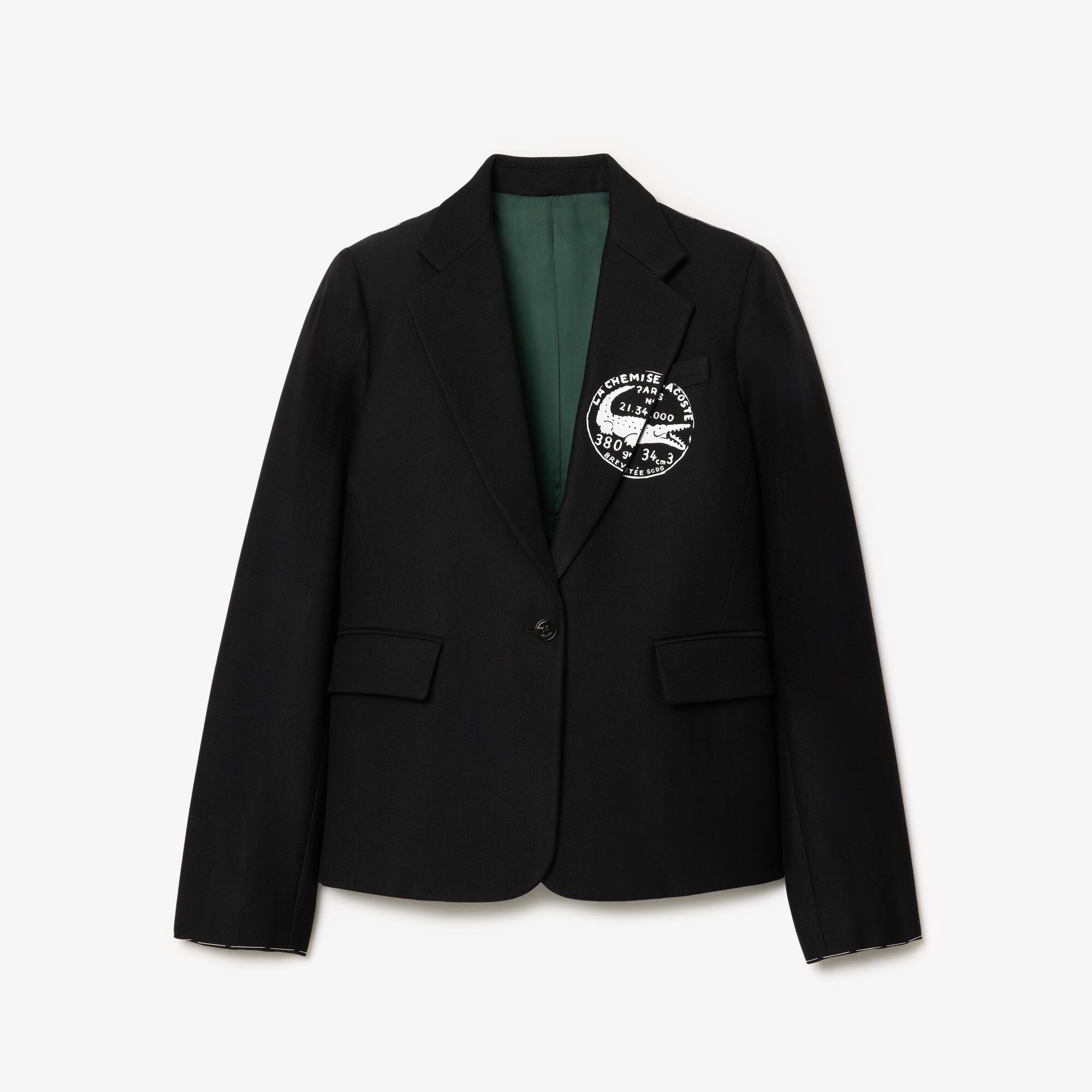 Blazer en twill Défilé AH24 Noir