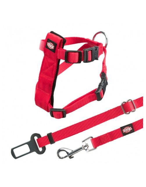 Trixie Auto-Tuig Voor Katten - Kattenharnas - 20-50 cm Rood