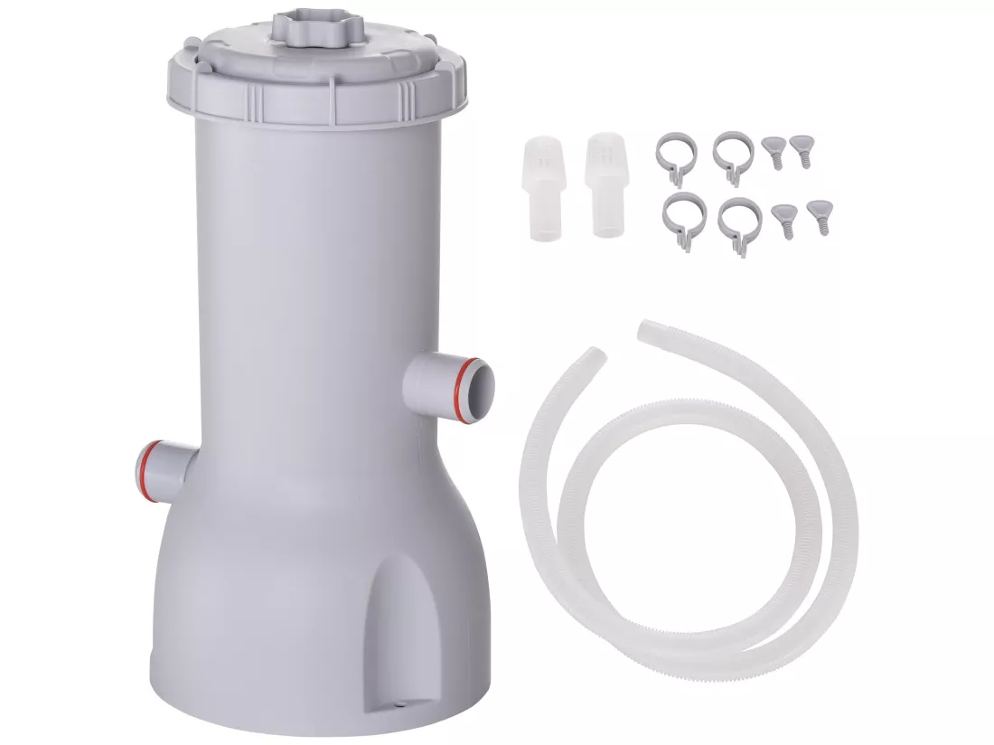 Pompe de filtration épurateur à cartouche pour piscine hors sol 3785 L/h 90 W blanc