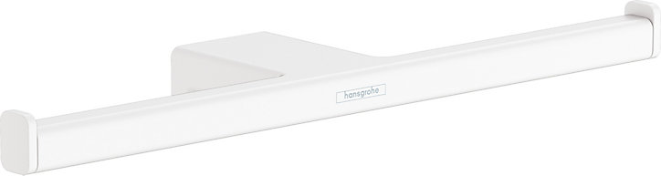 Porte rouleau papier toilette mural double l.30 cm blanc mat Addstoris Hansgrohe