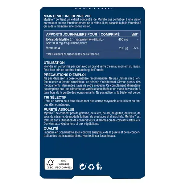 New Nordic Blueberry Normal Vision 30 comprimidos