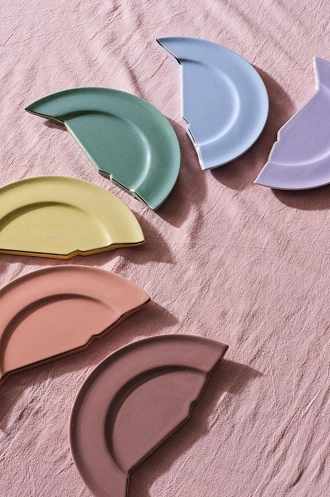 THE HALF PLATES sidetallerken i 6-pack