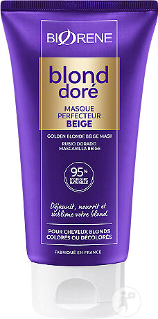 Biorène Blond Doré Masque Perfecteur Beige Cheveux Blonds Colorés Ou Décolorés 150ml