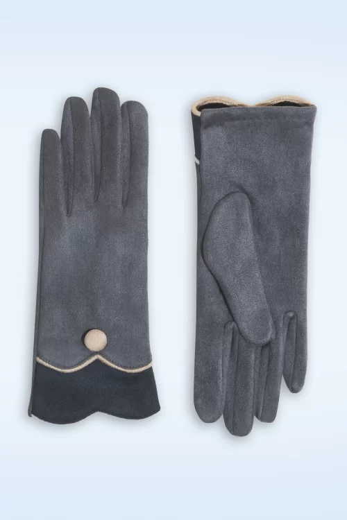 Powder Pandora handschoenen in grijsblauw