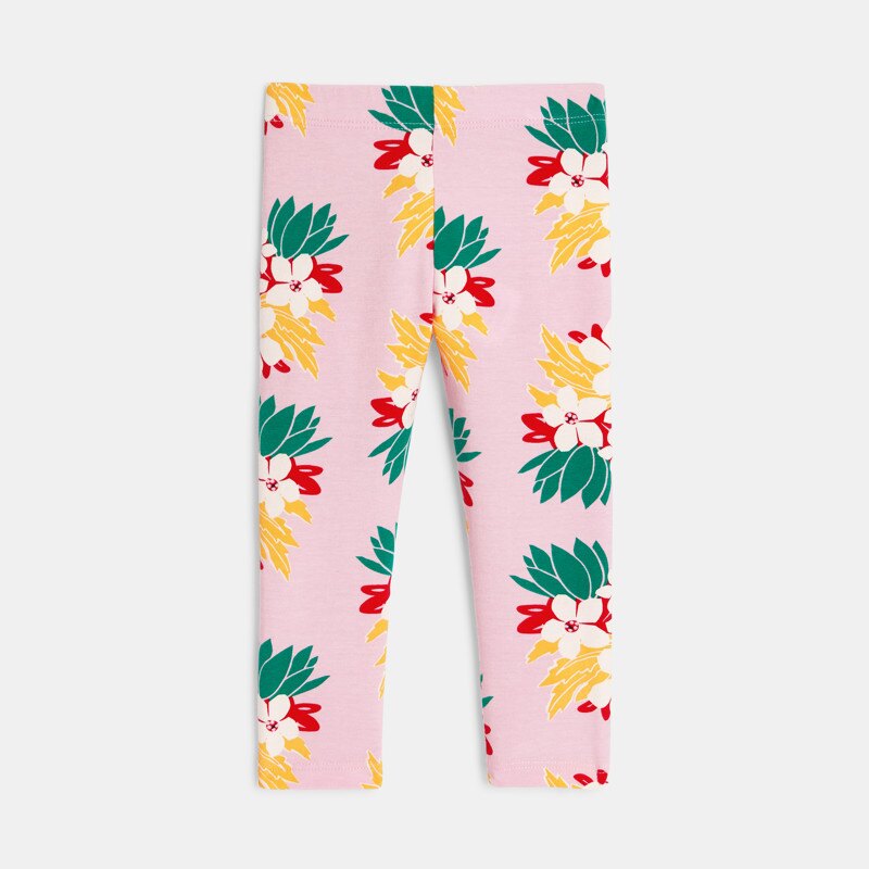 Legging bébé fille rose fleurs exotiques Catimini Rose