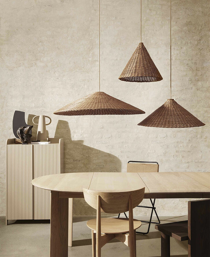 ferm LIVING Dou Lampshade - 45 - Natural Natural