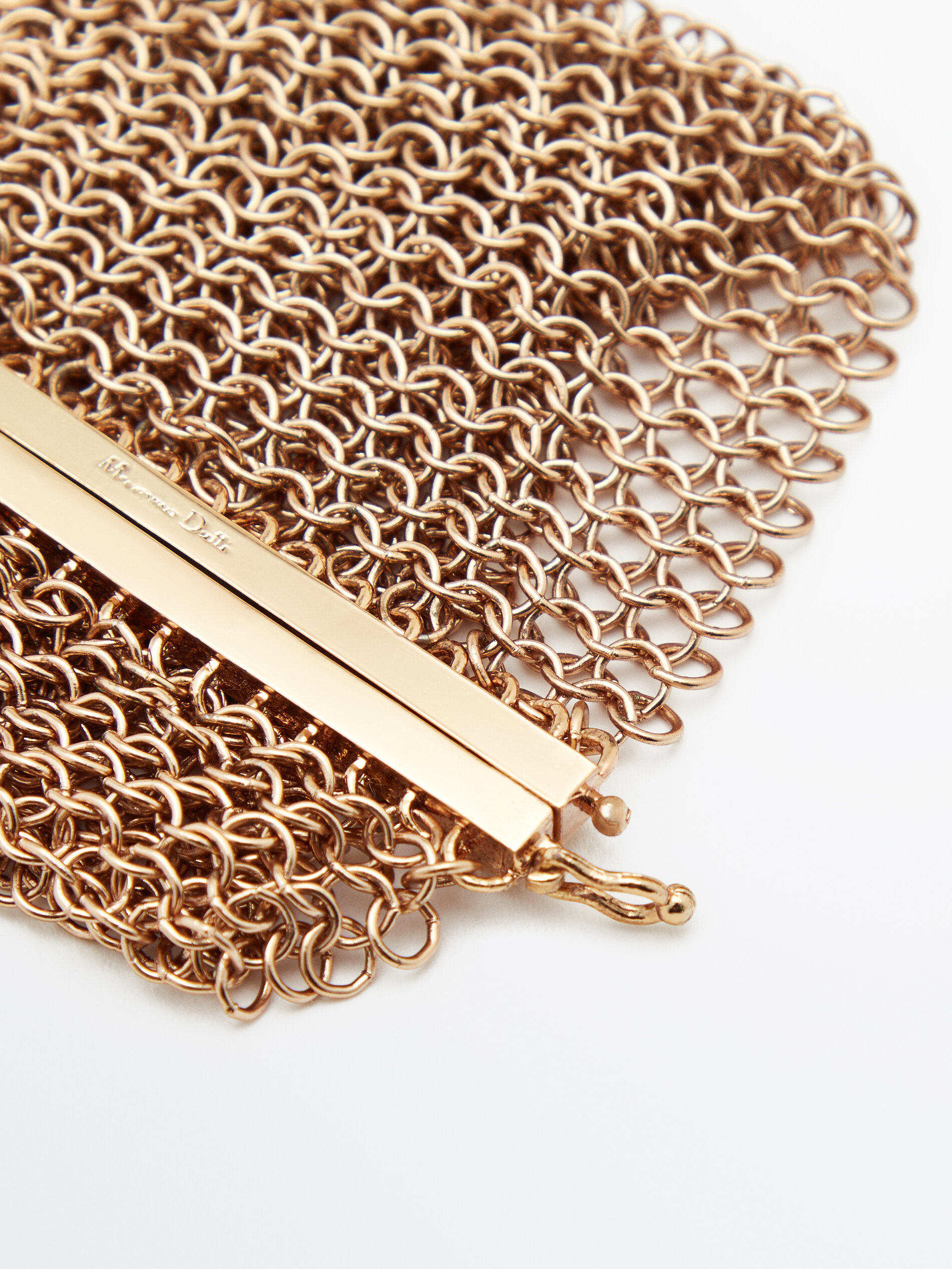 Pulseira de malha banhada a ouro - DOURADA