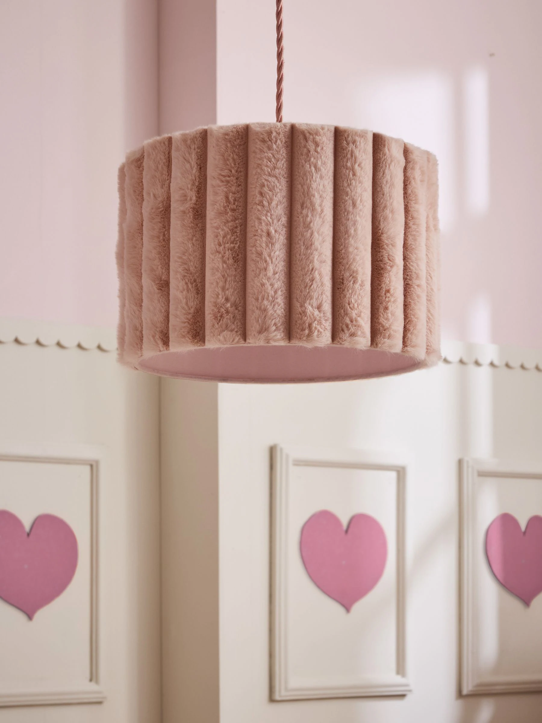 Faux Fur Easy Fit Pendant Lamp Shade