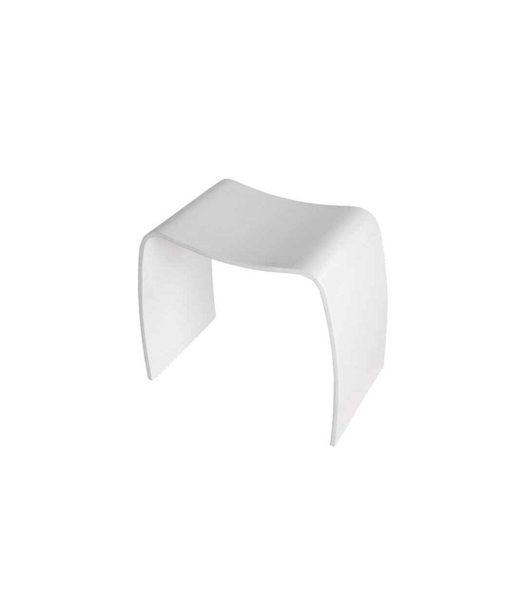 Paris Prix - Tabouret Design oméga 47cm Blanc