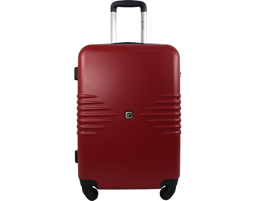 MALA DE VIAGEM MÉDIA RÍGIDA AIRPORT VERMELHO 4 RODAS 60CM