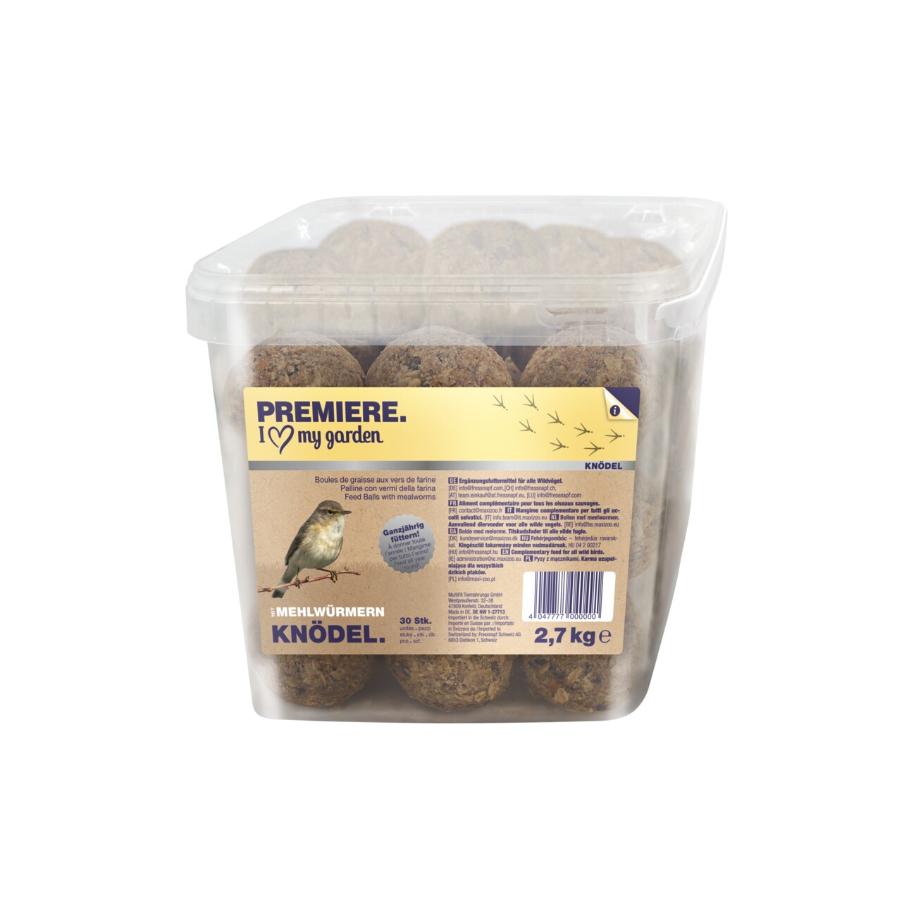 PREMIERE Knödel mit Mehlwürmern 30 Stück